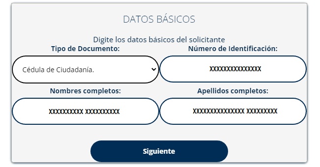 completar datos para hacer el trámite de cómo sacar duplicado de cédula